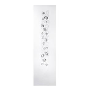 Panneau d'espace bouquet en cristal incolore, verre satiné, petit modèle - Lalique